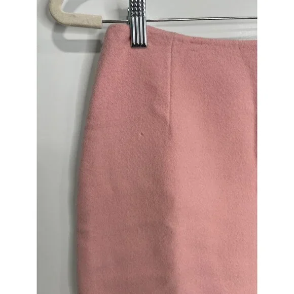 Ralph Lauren Collection Pencil Skirt Wool Angora Cashmere Size 6 Purple Label